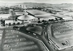 Aerial view of Las Vegas Convention Center.