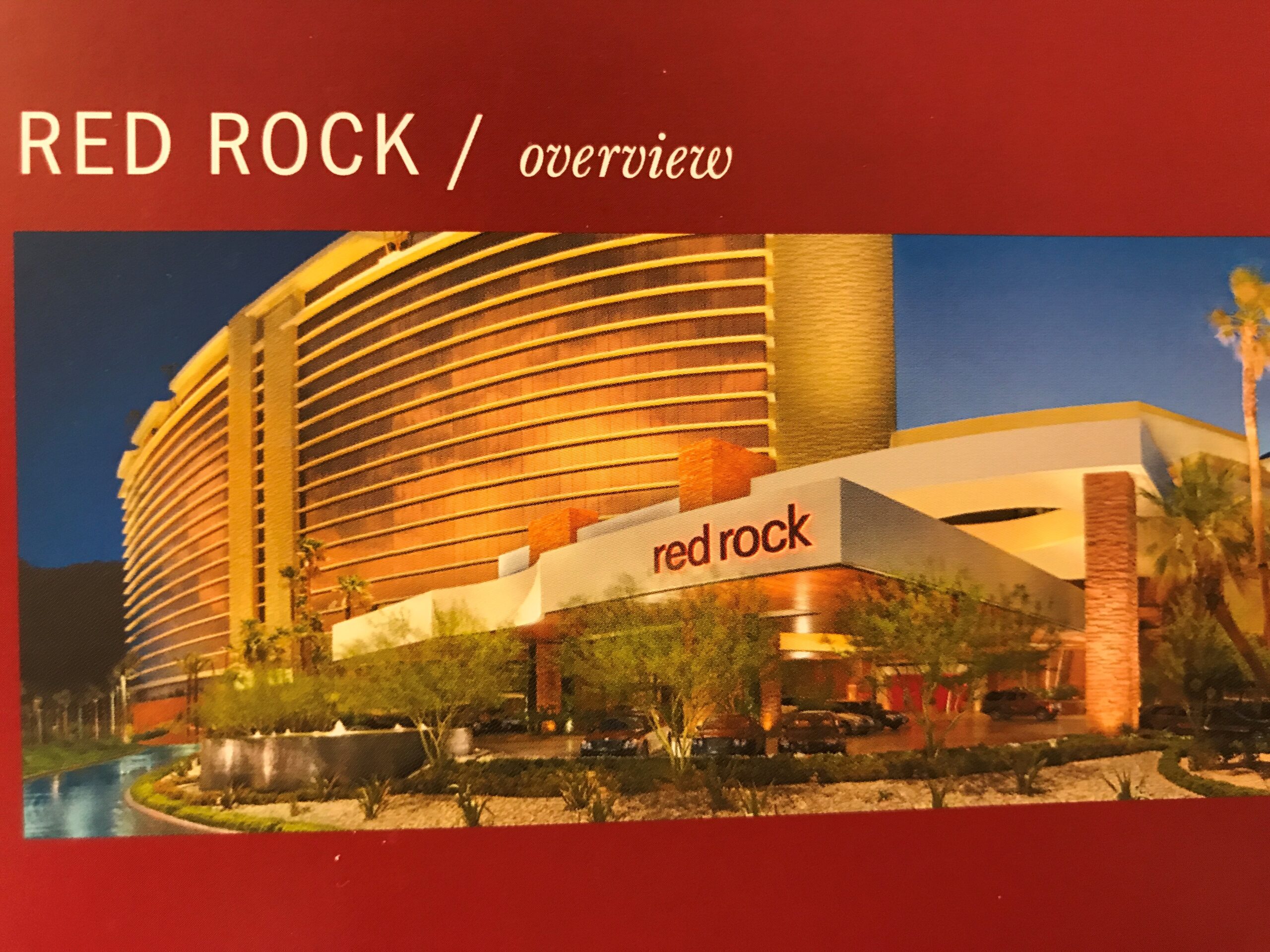 From promotional material image of the exterior of Red Rock Resort