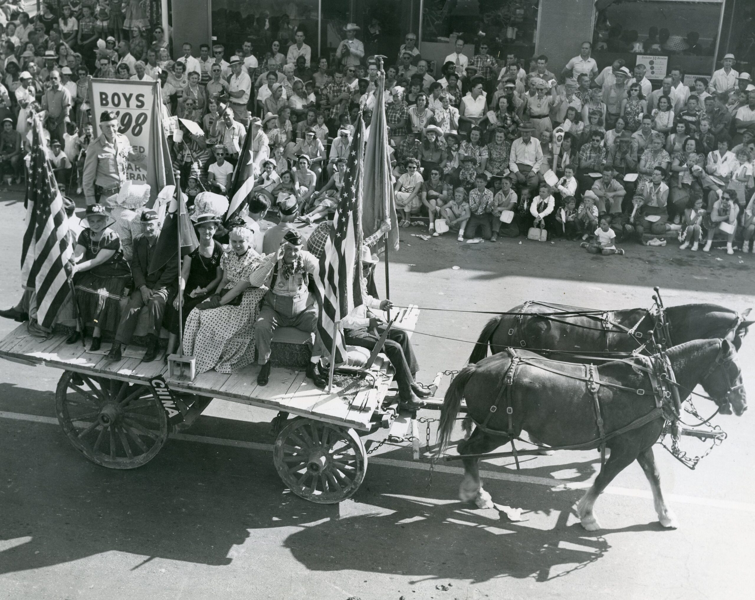 Photo of Spanish American War Veterans in a Las Vegas parade, no date