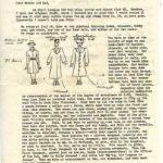 Letter home from Barbara with drawings of the uniform